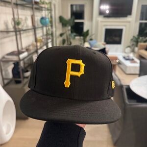 Pirates New Era Black Fitted Cap